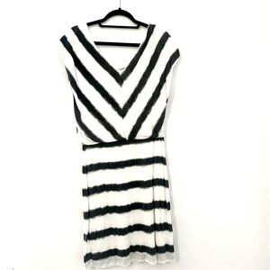 Kenneth Cole Black & White Midi Dress